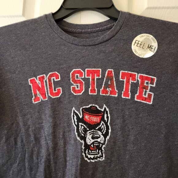 NC State Wolfpack NCAA Soft T-Shirt Size M By MyU Gray Cotton Short Sleeve NWOT - Picture 2 of 5